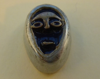 Viking Traders Scale Weight in Lead Free Pewter Woodstown Waterford Re-enactment Enamel Inlay Human Face