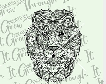 Download Mandala Lion Svg Etsy PSD Mockup Templates