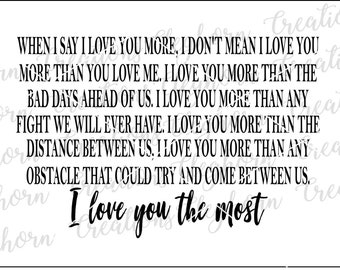 Love You More Svg Etsy