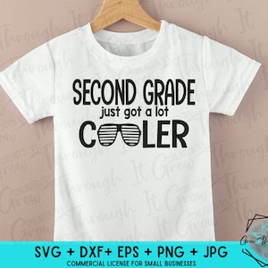 Schulanfang SVG - Zweite Klasse hat gerade viel cooler - 2. Klasse Shirt - Erster Schultag - Zweite Klasse Svg - Iron On Tshirt Datei
