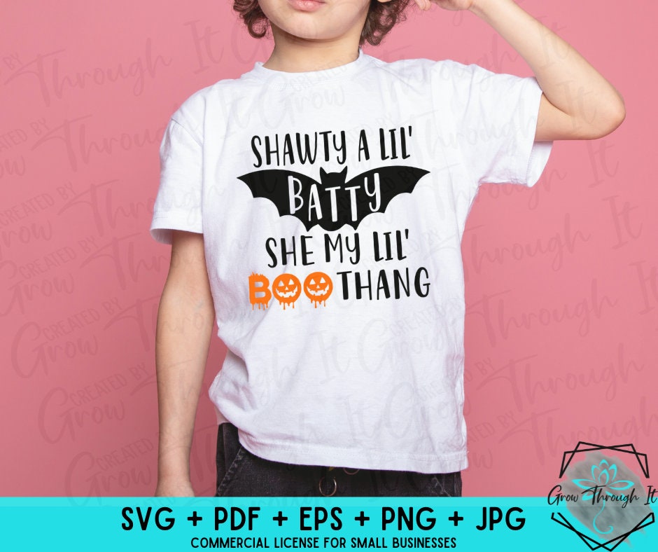 Halloween shawty a lil Batte she my lil Boo thang shirt, hoodie, sweater,  long sleeve and tank top