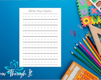 Preschool Write Your Name- Alphabet Curriculum Worksheets- Printable Preschool Activities - Kindergarten Learning Worksheets - Educational