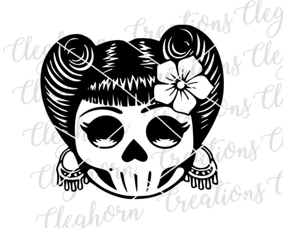 Download Sugar Skull Svg Candy Skull Clipart Svg Cut File Mandala Etsy PSD Mockup Templates