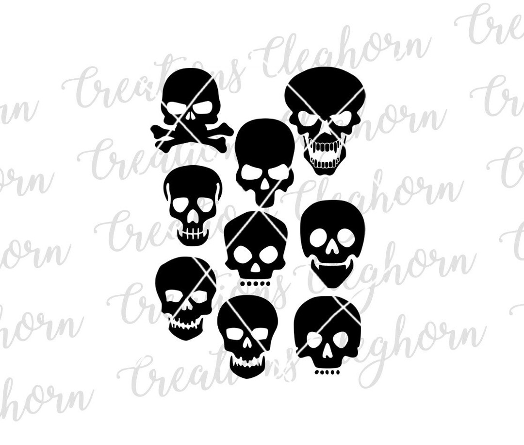 Scull File Buy Skull Bundle SVG Skull Clipart SVG Cut File skull File Day of the ...