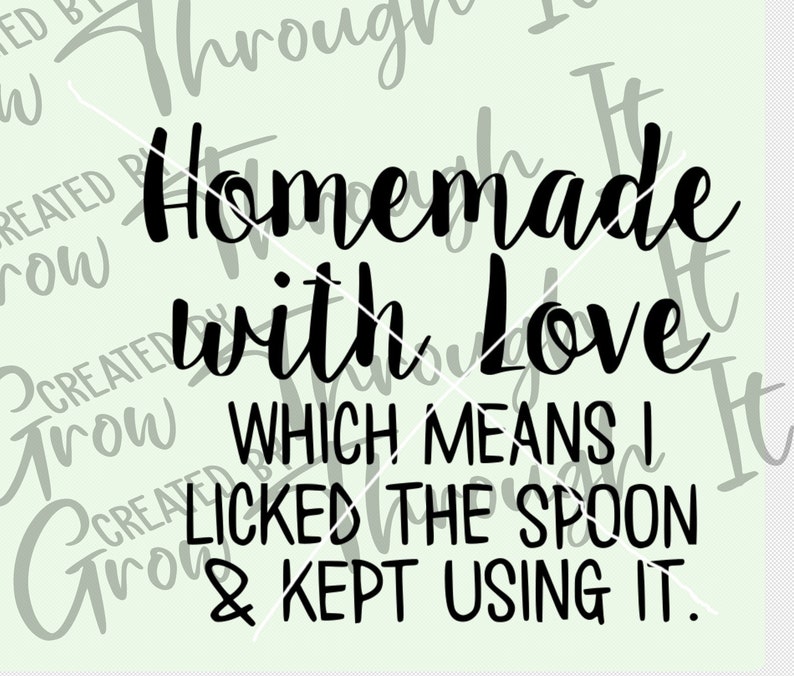 Download Kitchen Decor SVG Homemade With Love Licked The Spoon & | Etsy