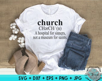 Church Definition SVG - SVG Cut File - Circut Silhouette File - Christian SVG - Jesus Digital File - Personal/Commercial Use