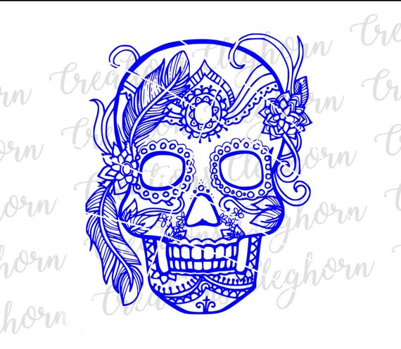 Download Sugar Skull SVG Candy Skull Clipart SVG Cut File Mandala ...