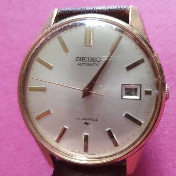 Original Seiko 7005-2000 Automatic Watch. on Leather Strap - Etsy