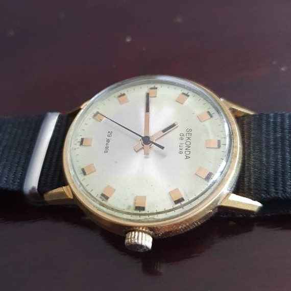 Rare Vintage USSR Sekonda De Luxe Automatic. 29 Jewels Gold Plated 1970s Keeps Great Time Polished Crystal. Etsy Australia