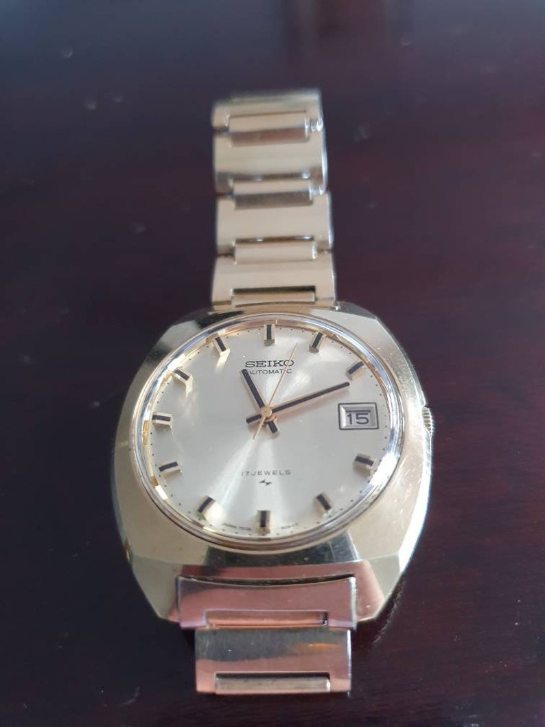 Superb Original Seiko 7005-8042 Automatic Watch. Gold Plated 