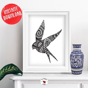 Portugal Swallow Bird Printable Art 3