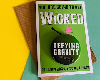 Wicked Reveal Card & Badge / Wicked Greeting Card