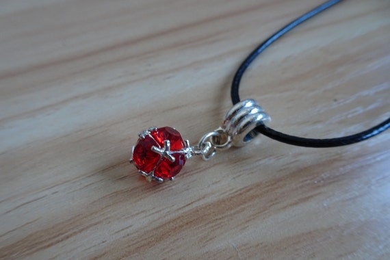 Ruby Red Crystal Ball Necklace A Really Nice Sparkling - Red Crystal Ball Pendant Ruby Red Crystal Ball Necklace A Really Nice Sparkling - Red Crystal Ball Pendant