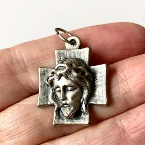 Vintage Sacred Heart Medal/Pendant - Made in Italy