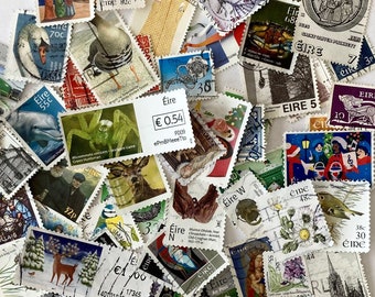 Vintage Ireland Stamps - 75 Unique Irish Stamps Pack