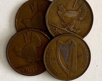 Vintage Irish Penny Coins - 1928 - 1937 (Free State Coins)