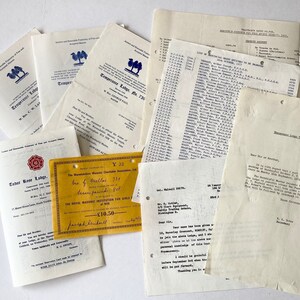Paquete de efímeras masónicas vintage de la década de 1970