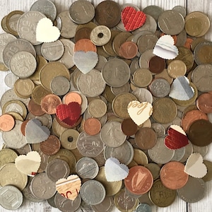 Worldwide Coins Pack, 10 Mixed Design Coins For Crafting