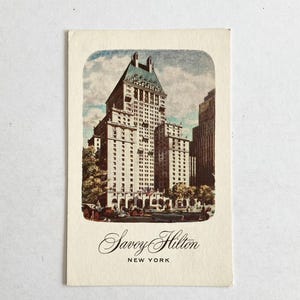 Vintage New York Ansichtskarte - Sacou Hilton 5th Ave