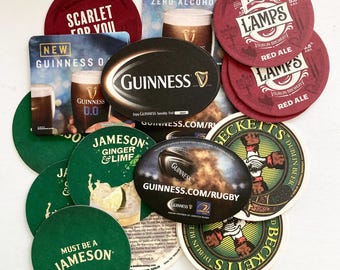 Irish Beer Mats x 5 (Set #1)