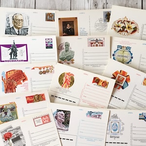 6 vecchie cartoline sovietiche per il fai da te, una meravigliosa scelta di design