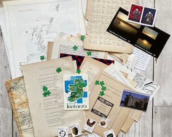 Ireland Paper Pack, 70+ Irish Vintage Ephemera and Pictures for Crafting