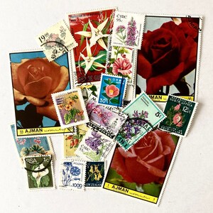 Colección de sellos postales florales: ¡lo que ves es lo que obtienes!