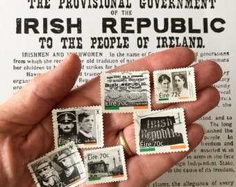 Ireland Stamps, 26 Used Irish Stamps Commemorating the 1916 Easter Rising Battle