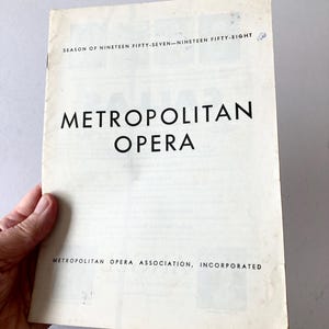 Programma Metropolitan Opera 1957/58 – Libretto originale della stagione