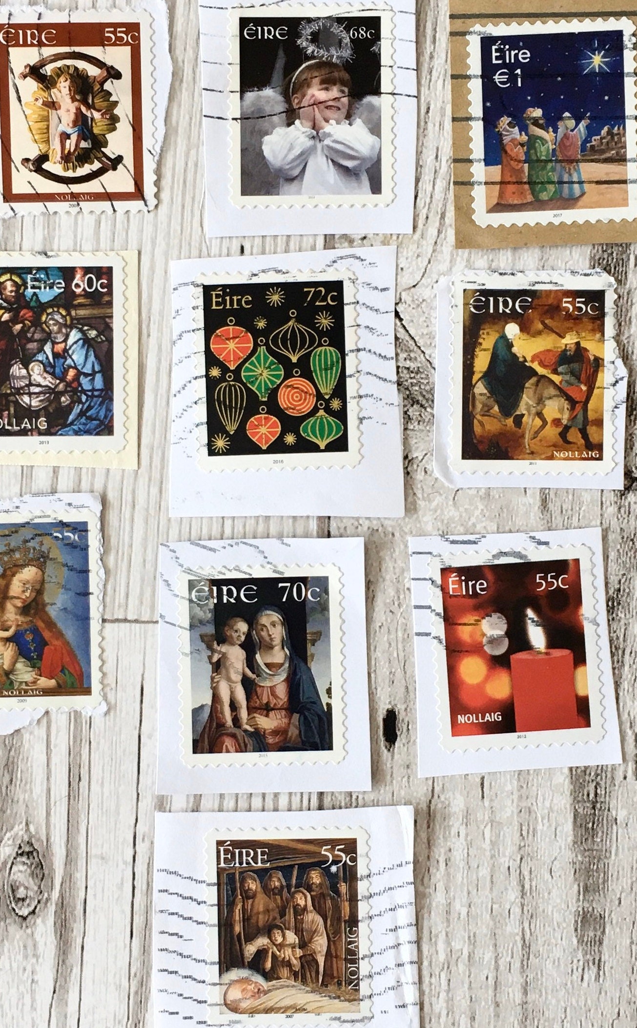 Christmas Stamps 70 Used Ireland Christmas and Nativity Etsy