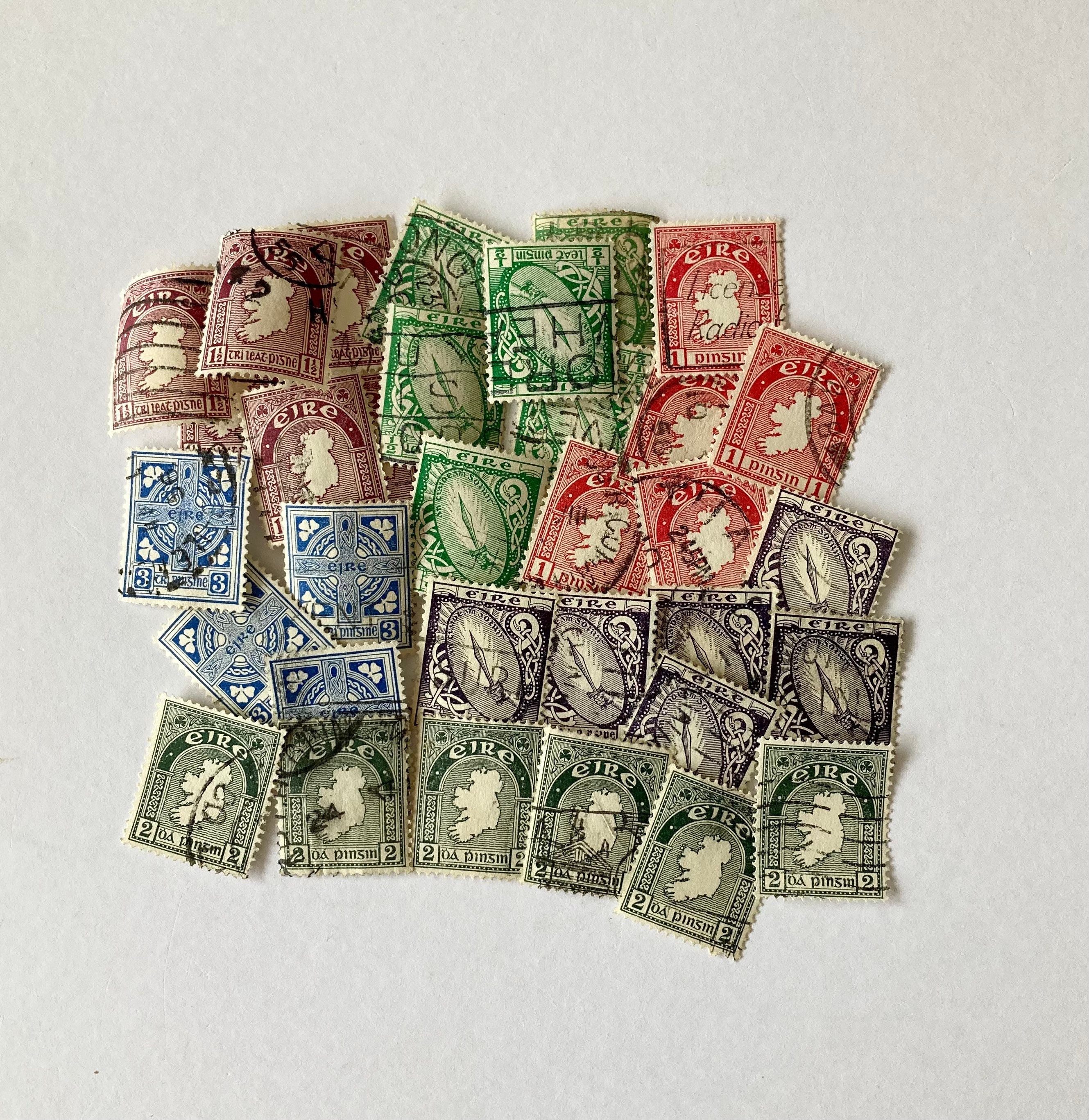 アイルランド　切手 アイルランドのヴィンテージ切手24枚、6種類のデザインから選べ