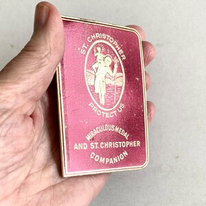 St Christopher + Wundersame Medaille Gebetsbegleiter - Devotionalie in Taschengröße