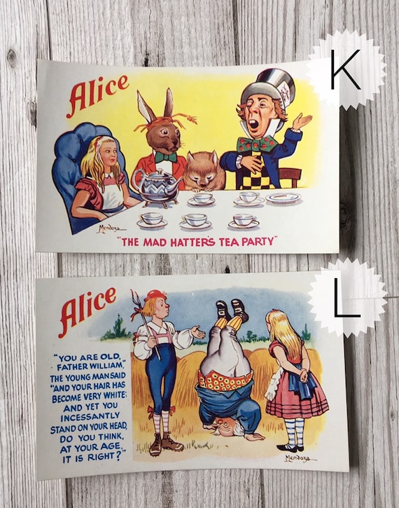 Buy Alice in Wonderland Postcards signed Online in India - Etsy
