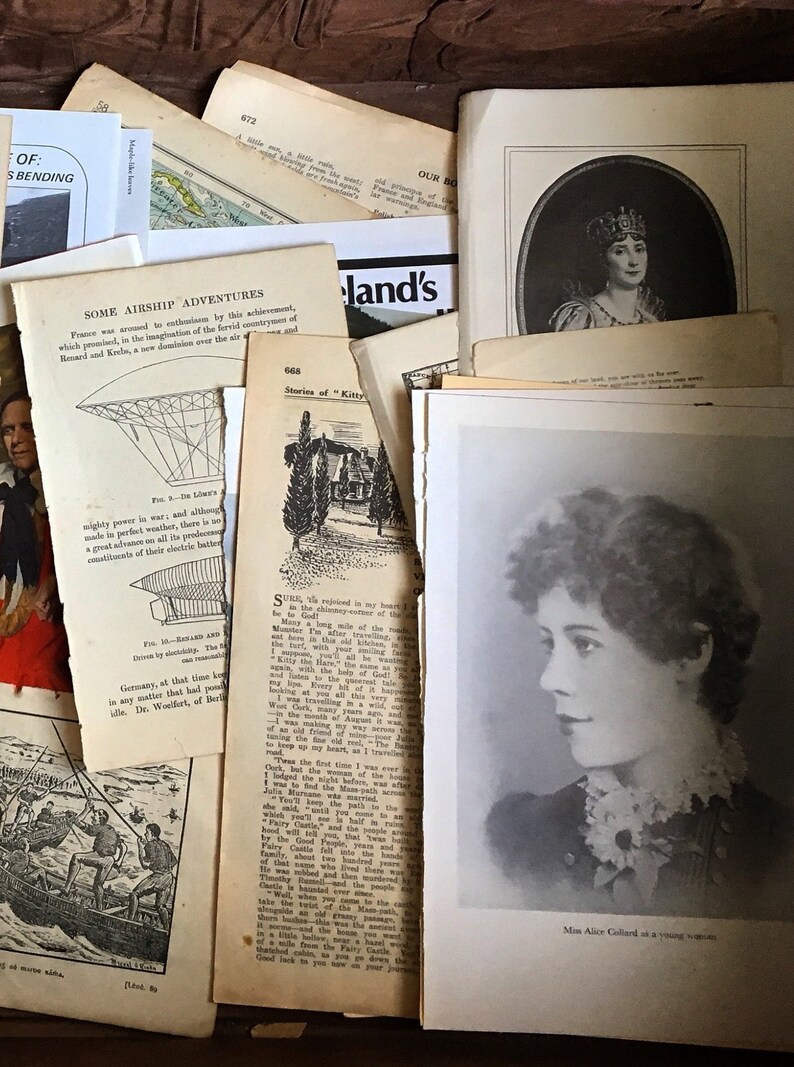 Ireland Paper Pack 70 Irish Antique Book Pages and Pictures Etsy