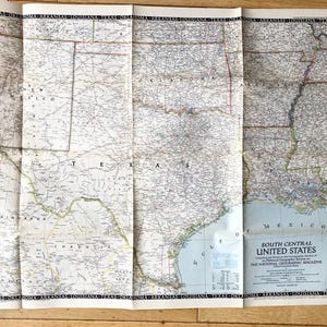 1947 South Central United States National Geographic Map