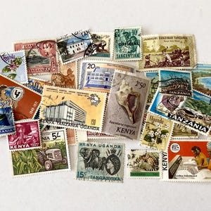 30 East Africa Stamps -Tanzania Kenya Uganda, What You See Is What You Get!