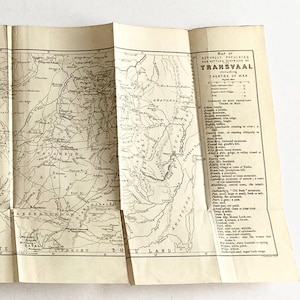 Antike 1881 Transvaal Karte (Süd-Afrika)