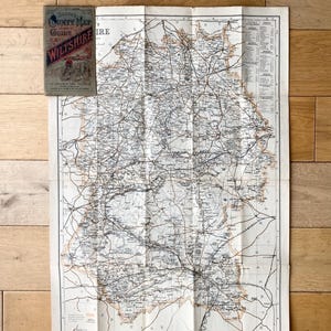 1890s Bacons County-kaart + gids - Wilshire, Engeland