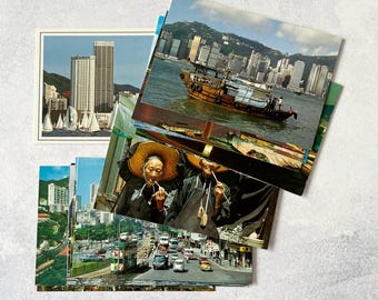 Vintage Hong Kong Postcard Collection - 15 Colour Postcards c.1990s