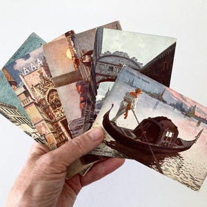 Veneza, Itália, 5 cartões postais vintage