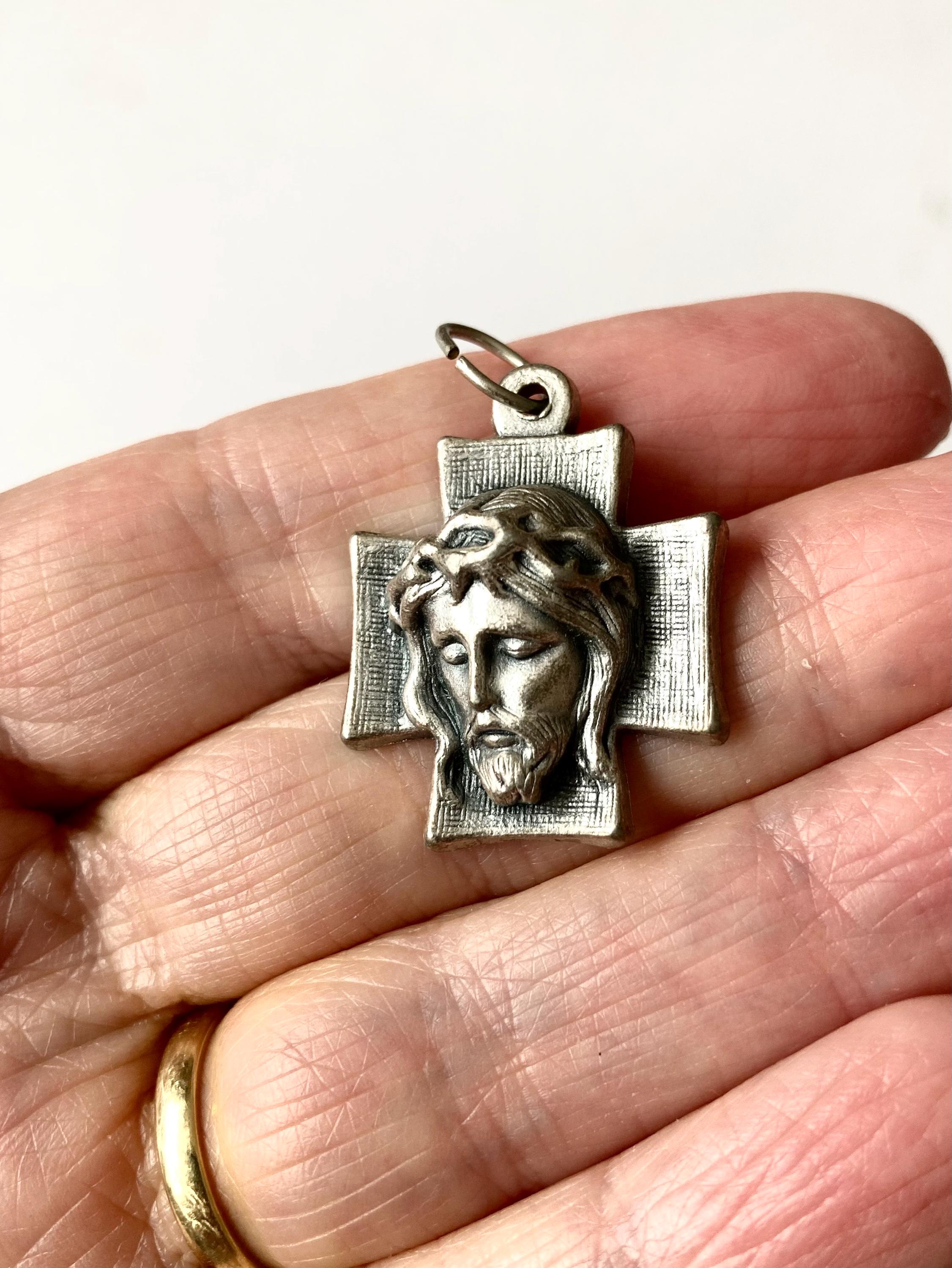 Vintage Sacred Heart Medal/Pendant - Made in Italy