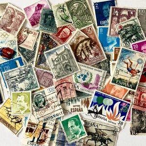50 Spanish Stamps #1, What You See Is What You Get!