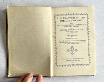 Antique Religious Book - The Practice of the Presence of God (1926 Edition)