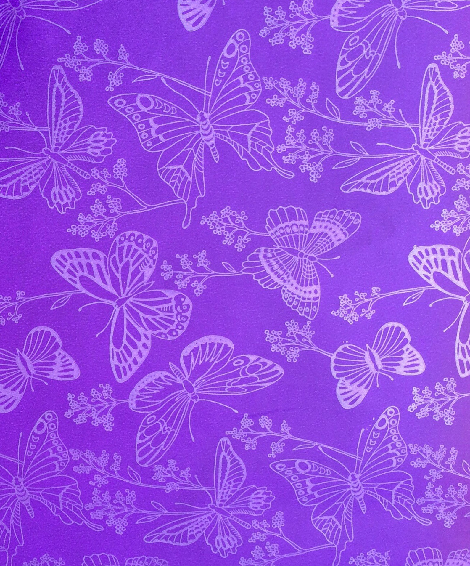 Butterfly Gift Wrap Purple Butterfly Garden Vintage Paper Etsy