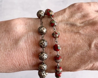 Vintage One Decade Rosary Bracelets – Set of 2 (Italy & Decorative Wirework)