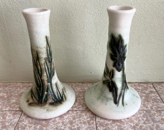 Irish Handmade Pottery Candleholders – Set of 2 by Malahide Pottery
