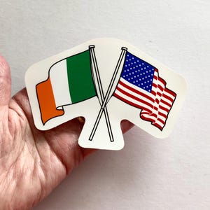 Adesivi in vinile con bandiera irlandese americana