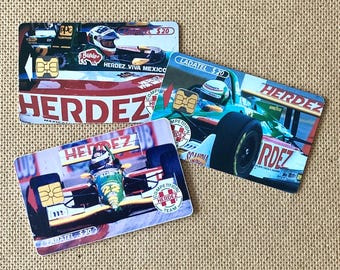 Mexico Motor Racing Phone Cards x 3 - Herdez