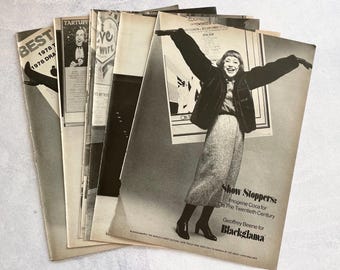 Vintage Blackglama "Show Stoppers" bontjasadvertenties uit de jaren 70 – set van 10