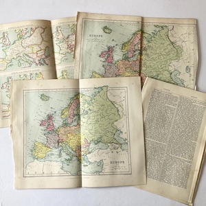 1925 Kaarten van Europa + kortstondige geschiedenis